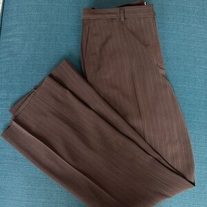 Jones New York Brown Pinstripe Dress Pants